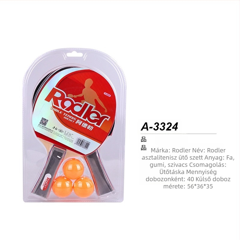 Adler A-3324 Asztalitenisz ütő szett – 2 ütő és 3 pingponglabdát kezdőknek