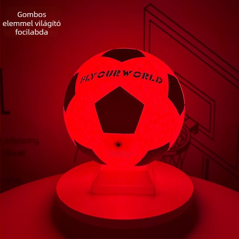 LED világító gumilabda futball edzéshez, méretek 4 és 5