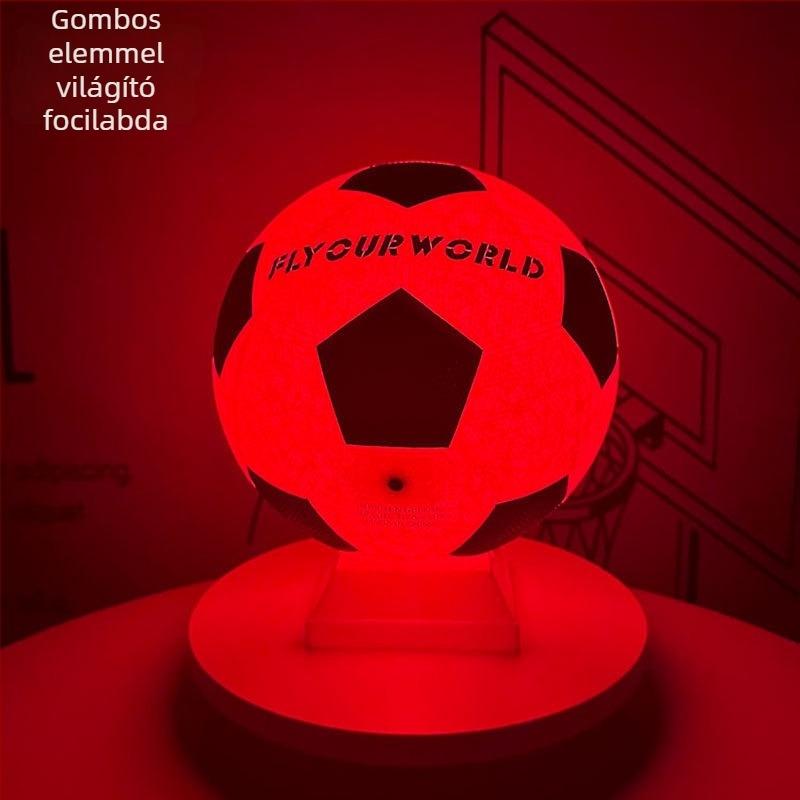 LED világító gumilabda futball edzéshez, méretek 4 és 5