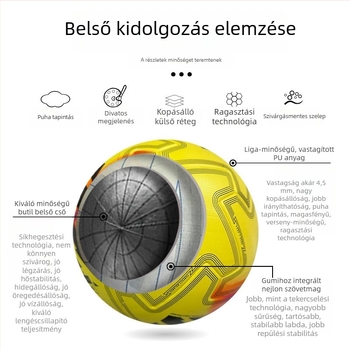 PU futball méret 5 ragasztott varrással