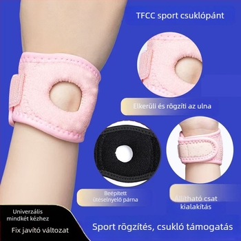 TFCC csuklóvédő – uniszex, rögzítő támasz az ulna körüli csuklóhoz, védelem ínhüvely-gyulladás és ficamok esetén, badminton és asztalitenisz