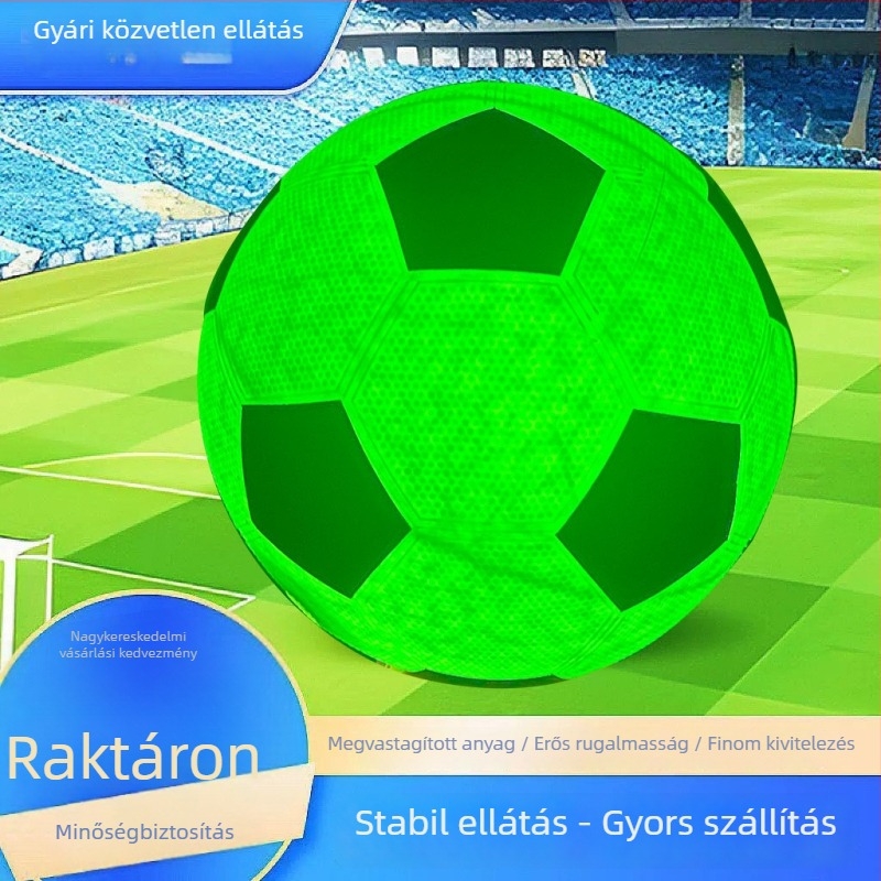 LED világító futball-labda, gumi alapanyagból, méretek 4 és 5, edzésekhez és mérkőzésekhez, kopásálló