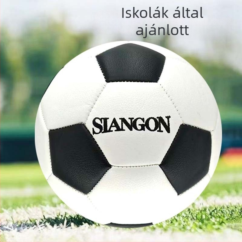 5-ös méretű fekete-fehér futball-labda gyerekeknek és diákoknak, edzésekhez és versenyekhez