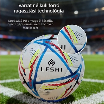 PU focilabda méret 5 edzésre és versenyekre — vízálló, kopásálló, varrat nélküli, hőzáró technológiával lezárva