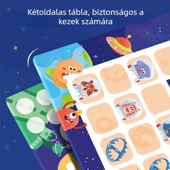 Gyermekeknek készült többfunkciós sakkasztal készlet: Flying Chess, Gomoku, Go és Chinese Checkers