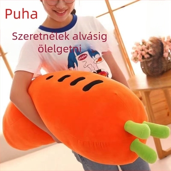 Répa alakú hosszú alvópárna, levehető és mosható plüss baba, aranyos ölelő puha játék