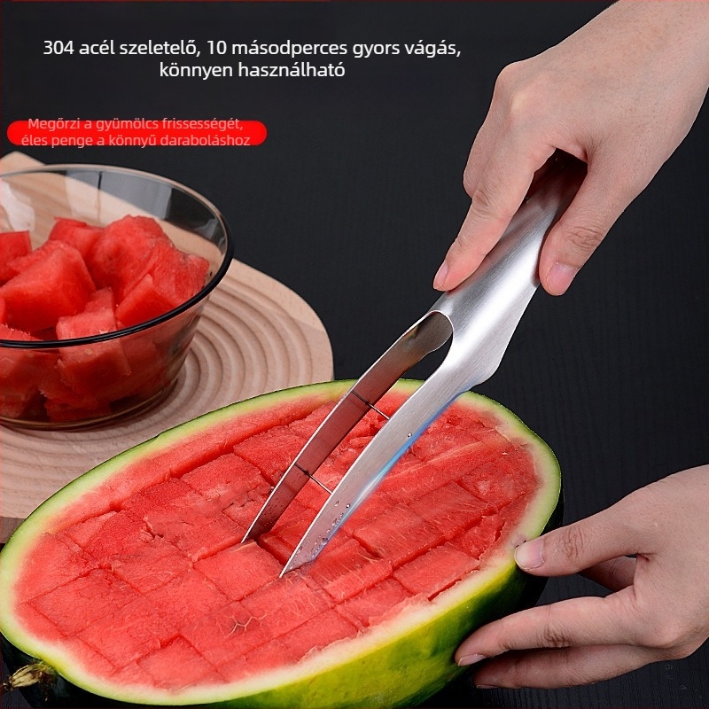 Rozsdamentes acél dinnyevágó – multifunkcionális gyümölcsvágó és daraboló eszköz