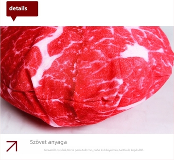 Marhahús formájú plüss párna, háti támasz és alvópárna autóhoz