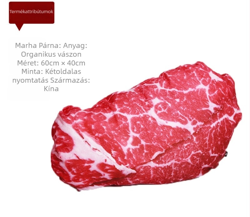 Marhahús formájú plüss párna, háti támasz és alvópárna autóhoz