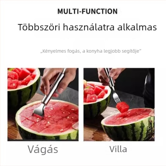 304 rozsdamentes acél dinnyevágó – multifunkcionális gyümölcsvilla kockára és szeletre vágáshoz