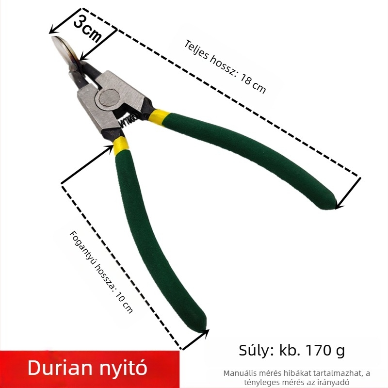 Durián kés készlet héjnyitóval – tartós nyitóeszközök, klipek, lapát és egyéb eszközök