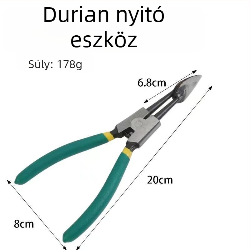 Durián kés készlet héjnyitóval – tartós nyitóeszközök, klipek, lapát és egyéb eszközök