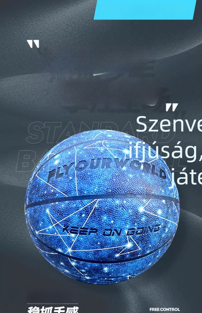 PU kosárlabda, méret 7, világító a sötétben edzéshez, csúszásmentes, kopásálló, diákok és felnőttek számára