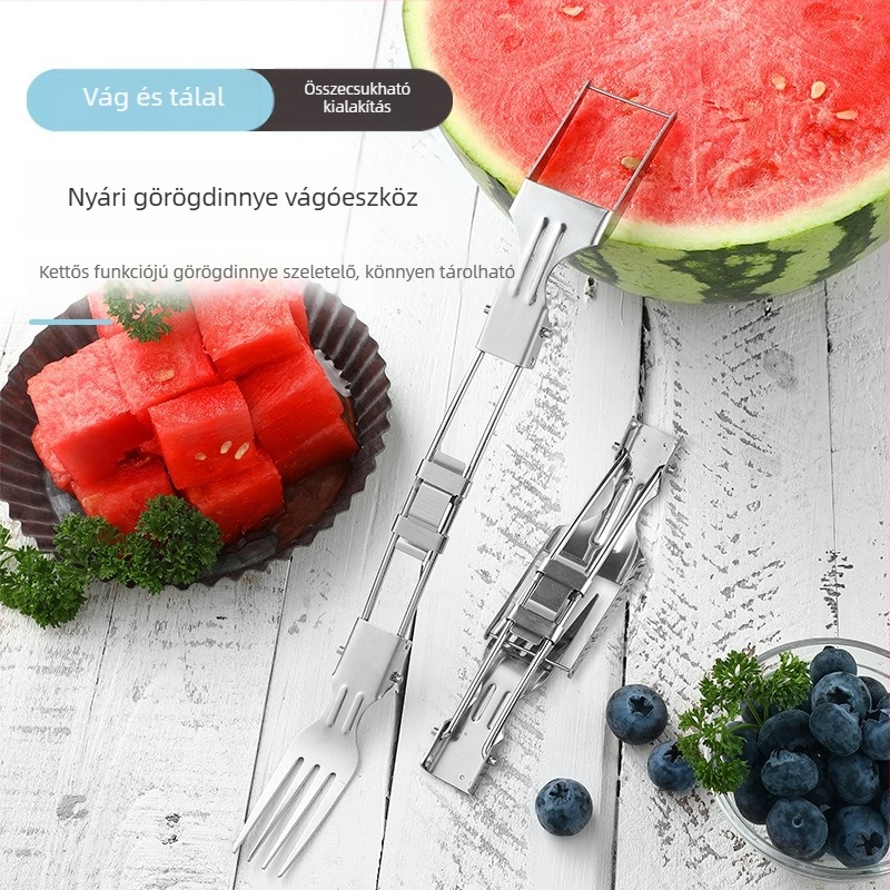 Rozsdamentes acélból készült dinnyevágó és húspótló eszköz