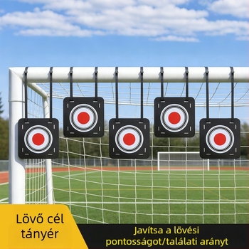 Futball-edzés segédeszköz: függő célzókorong lövésekhez