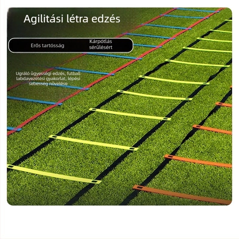 Agilitási létra készlet lépések edzéséhez – gyorsasági létra és kötéllétra futballhoz