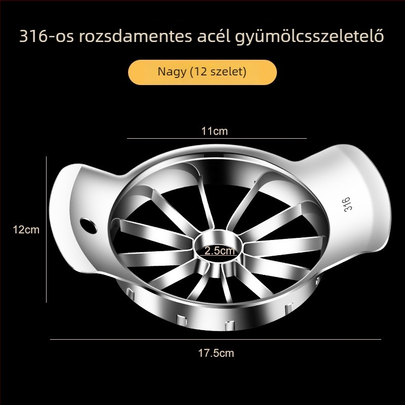 316 rozsdamentes acél – gyümölcsmag kiemelő és szeletelő körte- és alma számára
