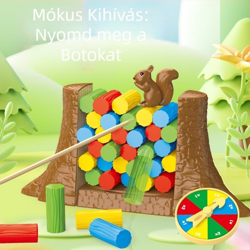 Mókus témájú asztali játék gyerekeknek — családi interaktív játék