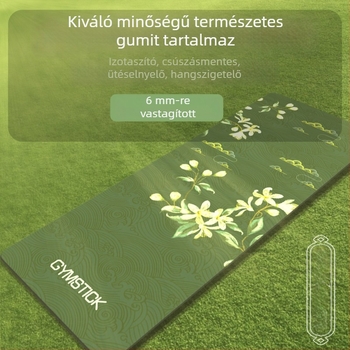Kínai stílusú jóga matrac varázslatos szarvas tájjal, természetes PU gumi, vastagított, csúszásmentes, ütéscsillapító, otthoni és kültéri edzéshez