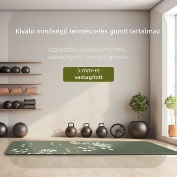 Kínai stílusú jóga matrac varázslatos szarvas tájjal, természetes PU gumi, vastagított, csúszásmentes, ütéscsillapító, otthoni és kültéri edzéshez
