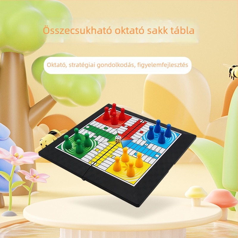 Hordozható műanyag játék gyerekeknek, Flying Chess, interaktív családi társasjáték