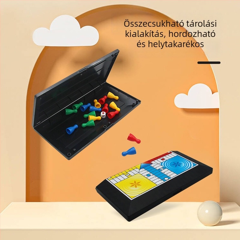 Hordozható műanyag játék gyerekeknek, Flying Chess, interaktív családi társasjáték