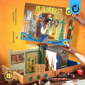 Múzeumból való szökés: Logikai társasjáték, puzzle, escape room stílusú játék, parti játék, oktató játék
