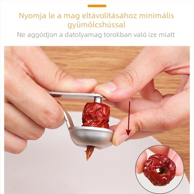 Rozsdamentes acél jujube magkivágó – eszköz gyümölcsökhöz, otthoni használatra