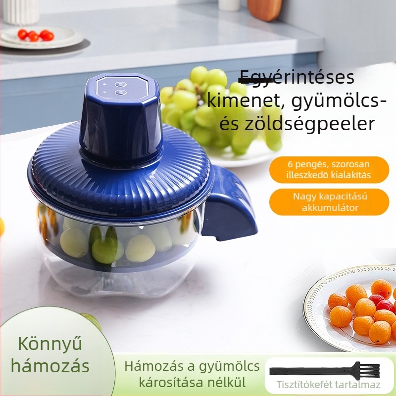 Automata elektromos gyümölcs- és zöldséghéjoló, ideális szőlőhöz és fokhagymához