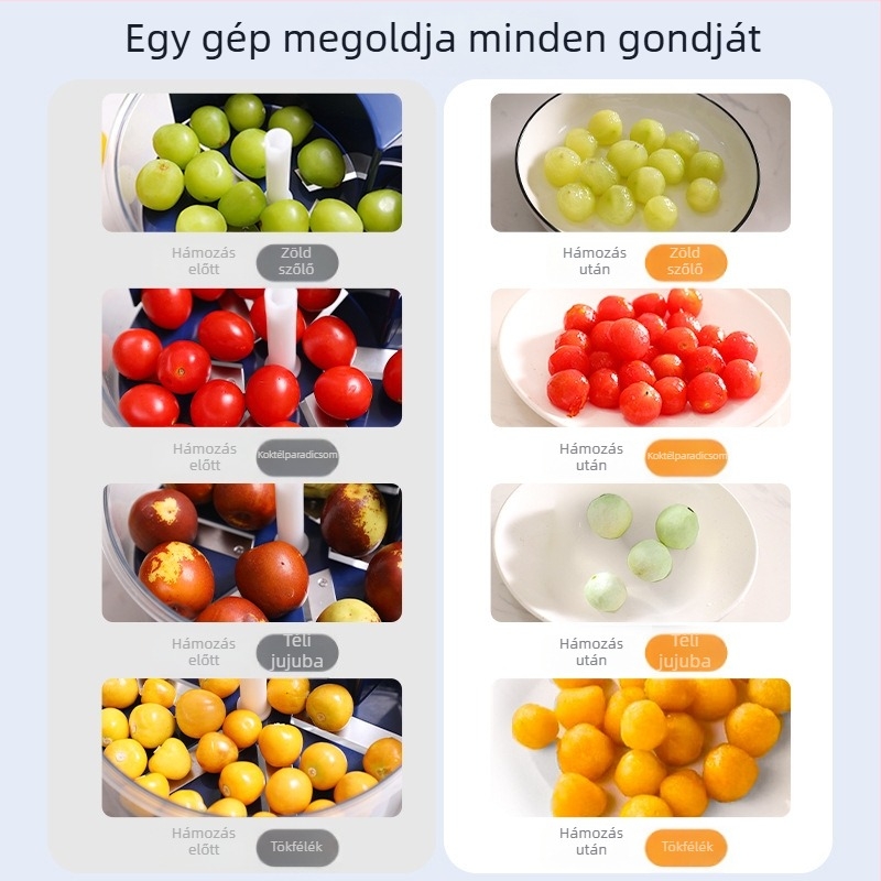 Automata elektromos gyümölcs- és zöldséghéjoló, ideális szőlőhöz és fokhagymához