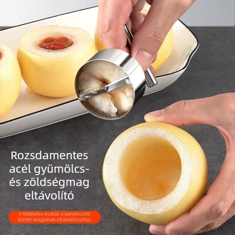 Rozsdamentes acél gyümölcsmagkihúzó alma és körte számára