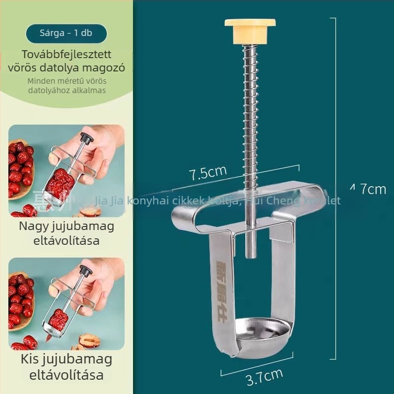 304 rozsdamentes acél — jujube és meggy magkivágó, gyümölcs konyhai eszköz