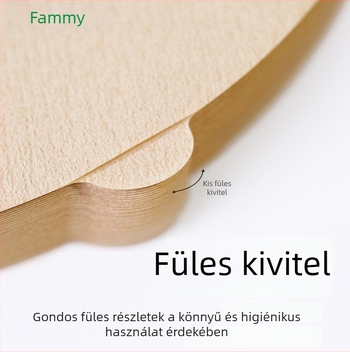 V alakú kézzel lyukasztott kávéfilter papír V60-hoz, konus alakú szűrőpapír fa cellulózból