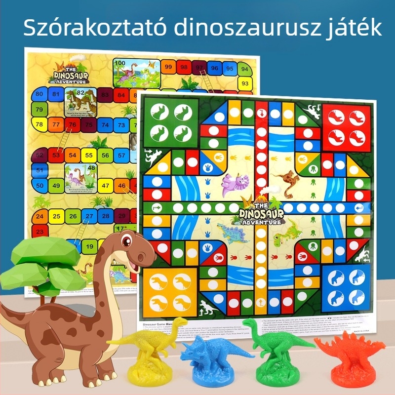 Kis dinoszauruszos asztali játék 4–6 éveseknek – oktató, versengő logikai társasjáték
