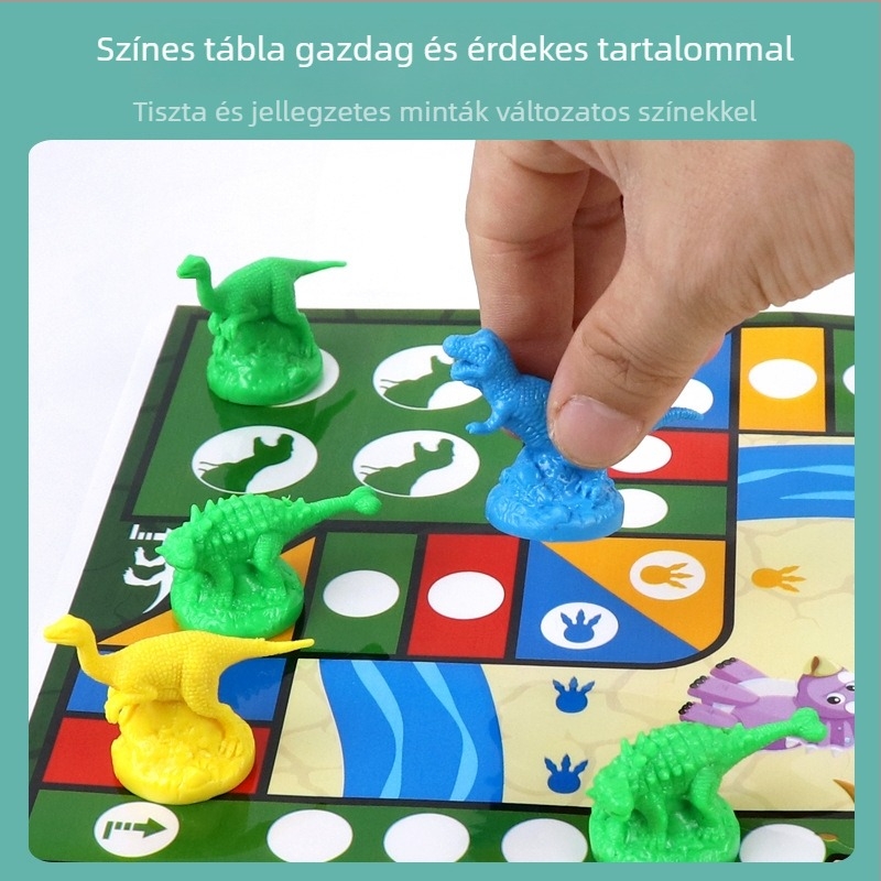 Kis dinoszauruszos asztali játék 4–6 éveseknek – oktató, versengő logikai társasjáték
