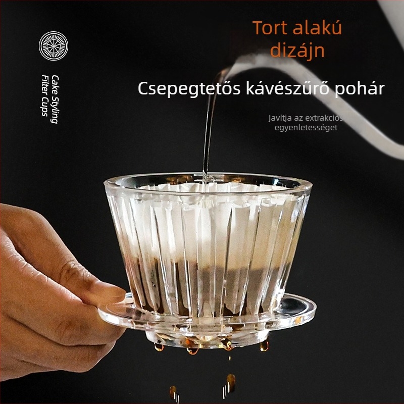 B75 Cake Szűrő Pohár Kávéhoz – Kézi Leöntéshez, Sík Aljú Szűrő és Szűrőkanál