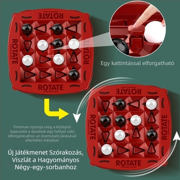Orbitális logikai sakk: két játékos interaktív családi puzzle, forgó Connect Four asztali játék