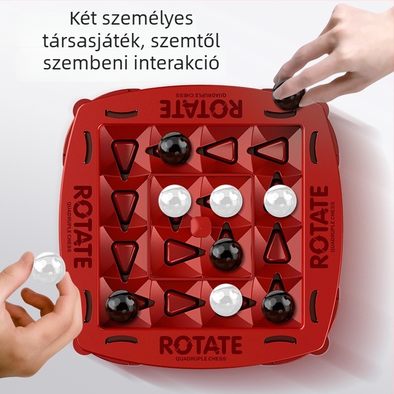 Orbitális logikai sakk: két játékos interaktív családi puzzle, forgó Connect Four asztali játék