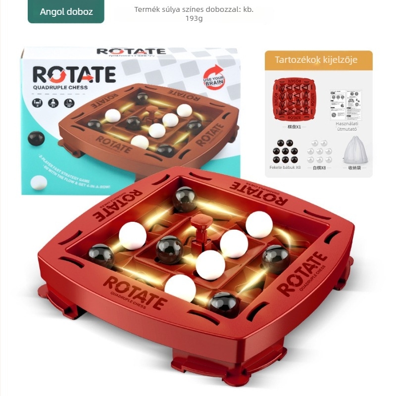 Orbitális logikai sakk: két játékos interaktív családi puzzle, forgó Connect Four asztali játék