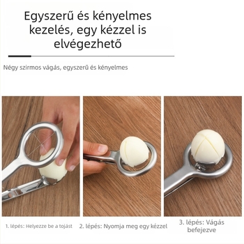 304 rozsdamentes acél tojásvágó és szeletelő – multifunkcionális konyhai eszköz