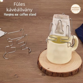 304 rozsdamentes acél pour-over kávéállvány, hordozható filterpapír tartó