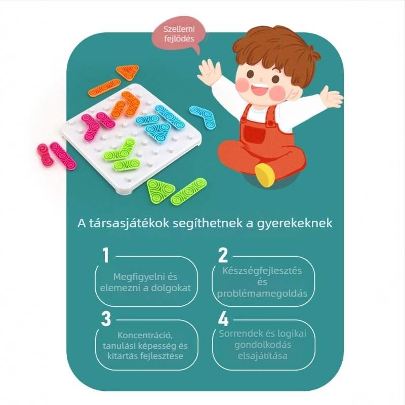 Színes építőblokkokkal fejlesztő logikai gondolkodást – asztali játék szülő-gyermek interakcióhoz