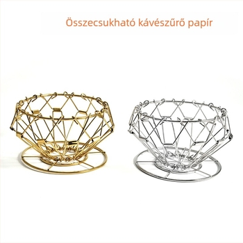 Kreatív összecsukható kávé-dripper rozsdamentes acélból, 304-es
