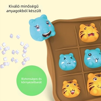 Oktató társasjáték Tic-Tac-Toe matrjoska babákkal — fejlesztése logikai gondolkodás gyermekeknél és interakció szülő-gyermek között