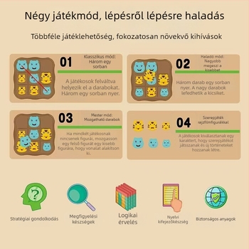 Oktató társasjáték Tic-Tac-Toe matrjoska babákkal — fejlesztése logikai gondolkodás gyermekeknél és interakció szülő-gyermek között