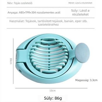 ABS tojás szeletelő – multifunkcionális szeparátor konzerv tojásokhoz és zöldségek/gyümölcsök szeletelője