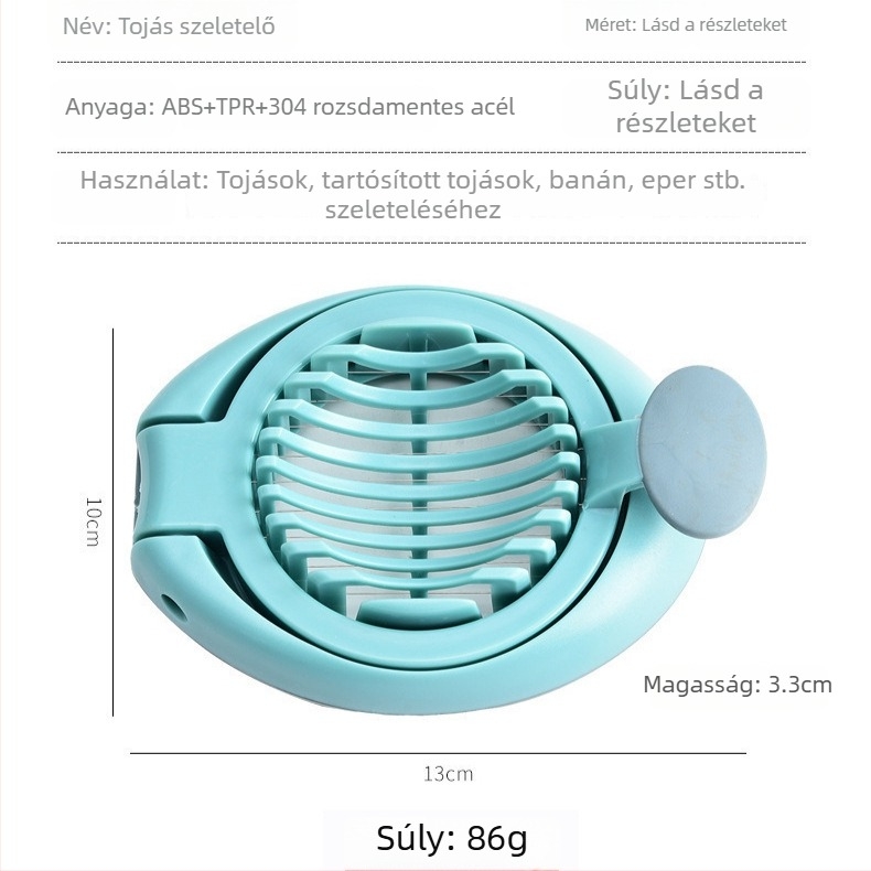 ABS tojás szeletelő – multifunkcionális szeparátor konzerv tojásokhoz és zöldségek/gyümölcsök szeletelője