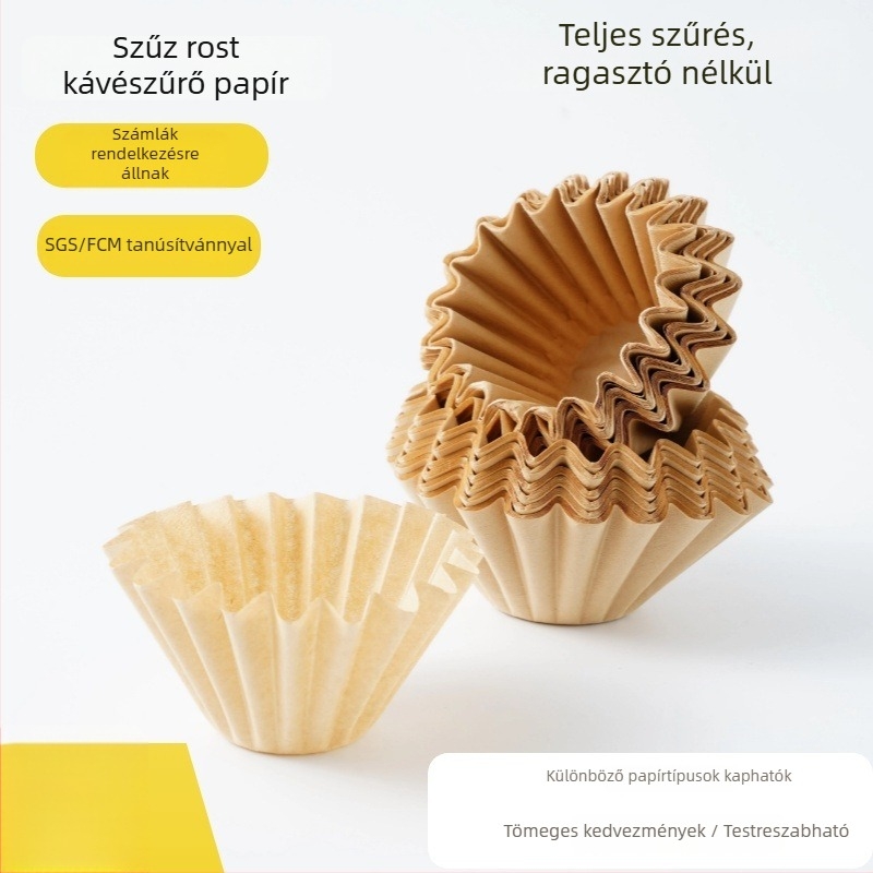 Kézzel készített kávéfiltr papír kupola alakú, egyszer használatos szűrő, torta alakú, minimalistikus olasz stílus, otthoni használatra