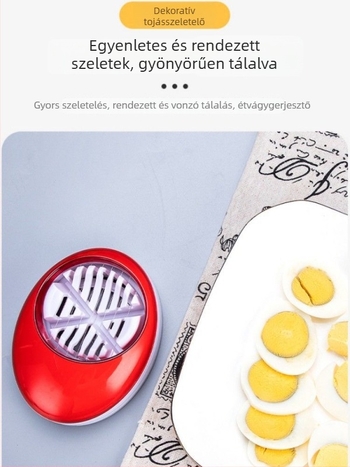 3 az 1-ben tojásvágó és szeletelő – multifunkcionális konyhai eszköz