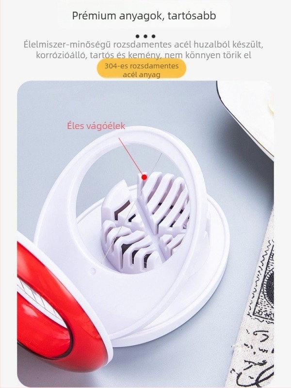 3 az 1-ben tojásvágó és szeletelő – multifunkcionális konyhai eszköz